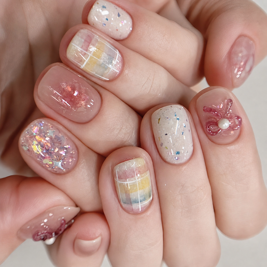 Stage Sparkle Bow Press-On Nails product image