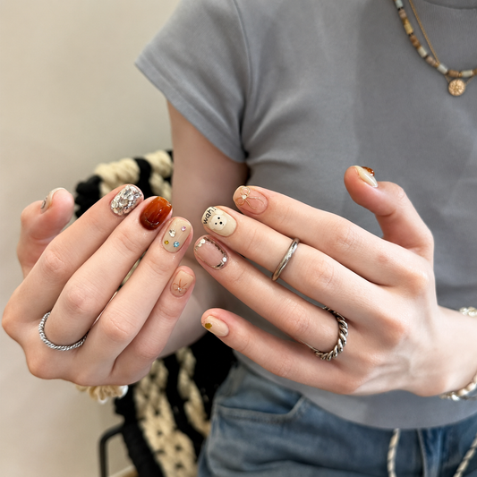 Korean Sweet-Cool Puppy Press-On Nails product image