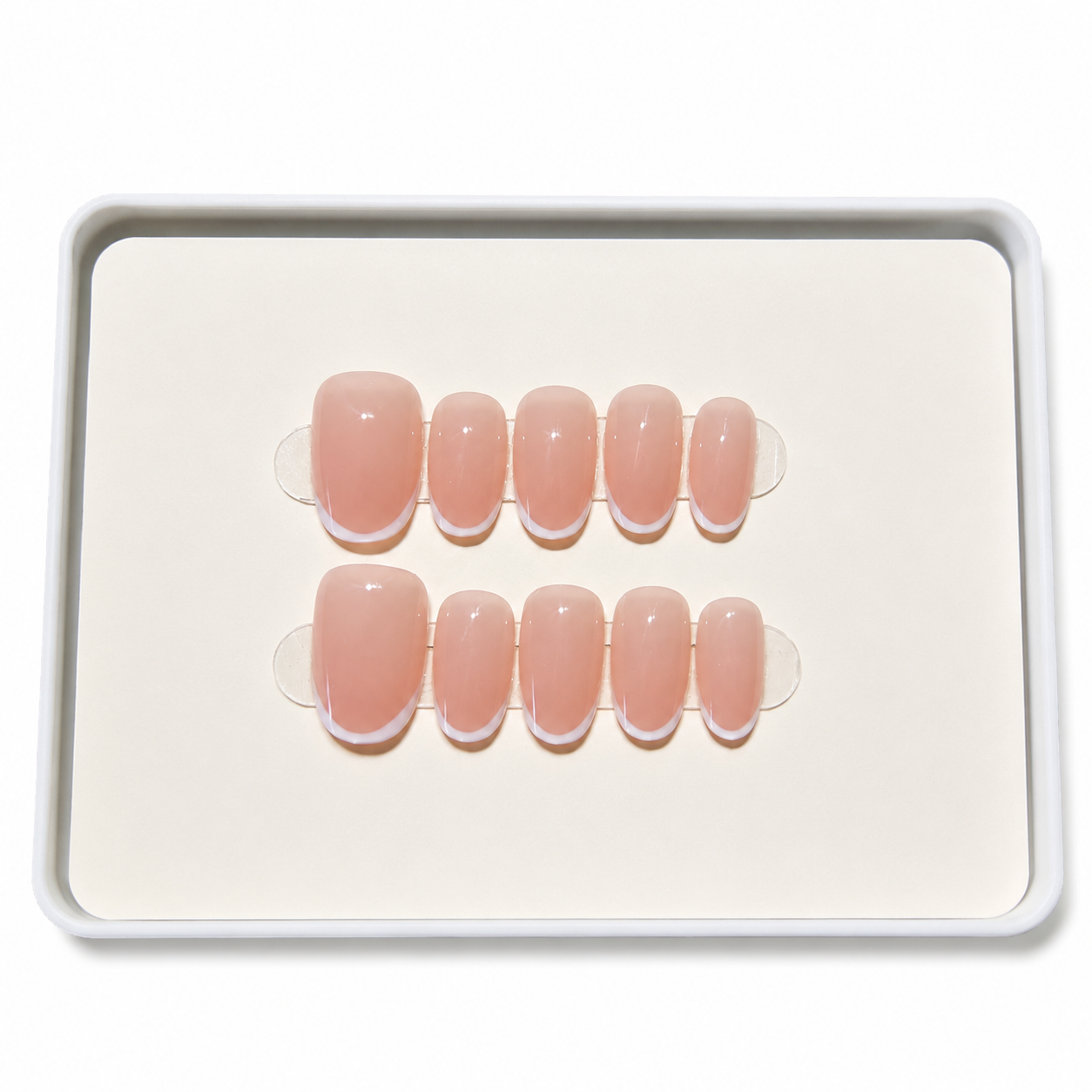 Icy Pink French Tip Press-On Nails product image