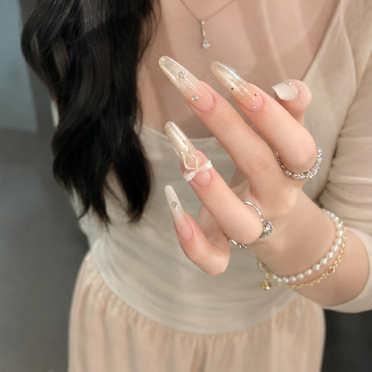 Dopamine Bow Ombre Press-On Nails product image