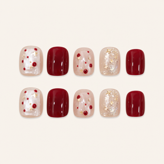 Lunar New Year Glow Short Press-On Nails product image