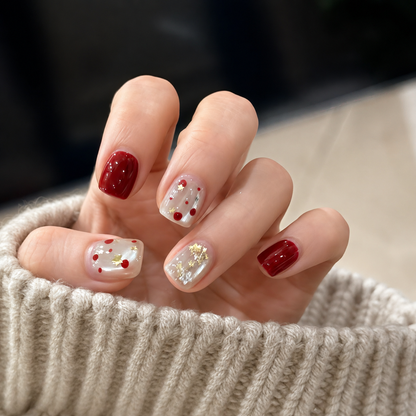 Lunar New Year Glow Short Press-On Nails