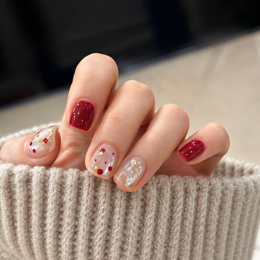 Lunar New Year Glow Short Press-On Nails product image