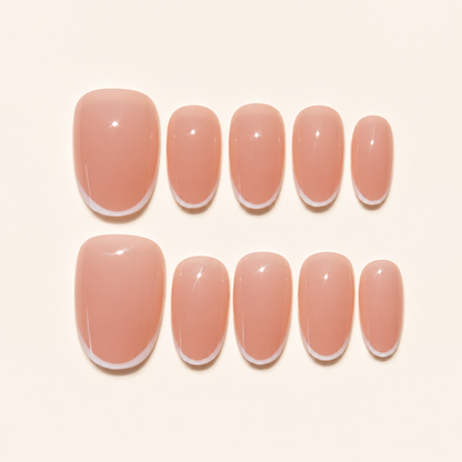 Icy Pink French Tip Press-On Nails product image
