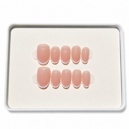 Icy Pink French Tip Press-On Nails product image