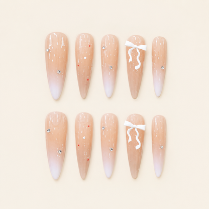 Dopamine Bow Ombre Press-On Nails product image
