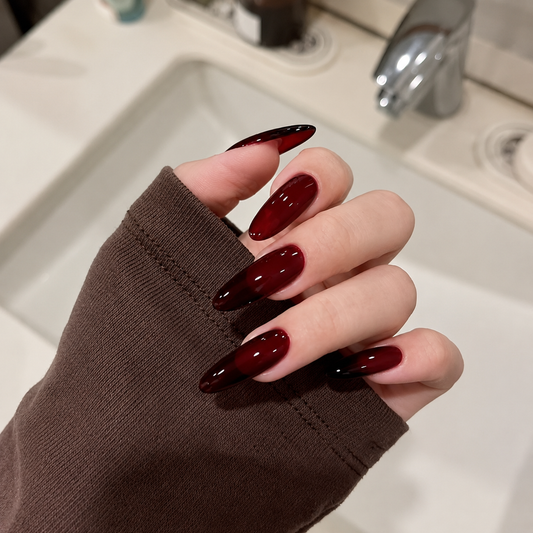 Nude Burgundy Press-On Nails product image