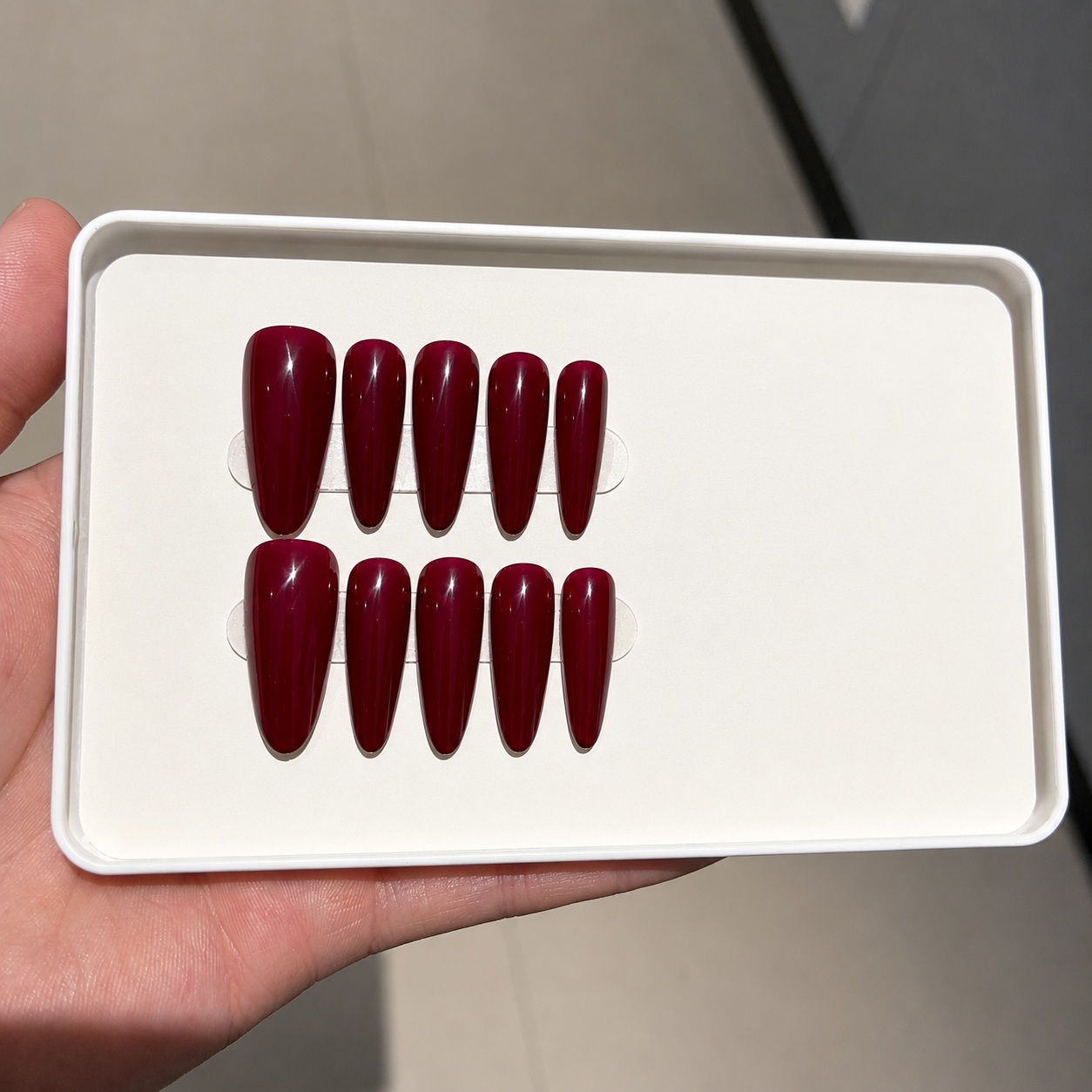 Nude Burgundy Press-On Nails product image