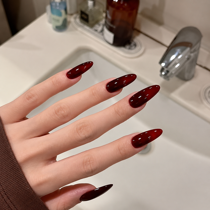 Nude Burgundy Press-On Nails product image