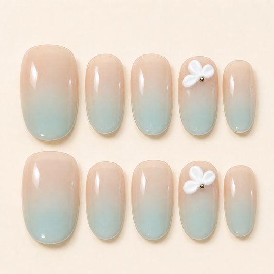 Mint Cream Petal Press-On Nails product image