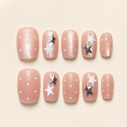 French Star Cat Eye Press-On Nails product image