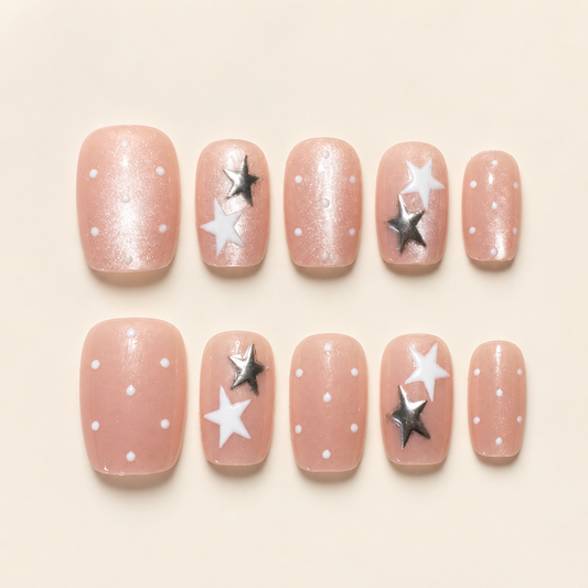 French Star Cat Eye Press-On Nails product image