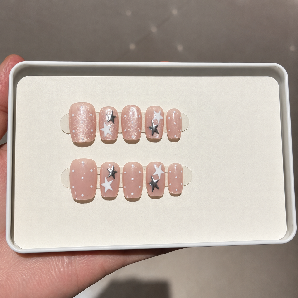 French Star Cat Eye Press-On Nails product image