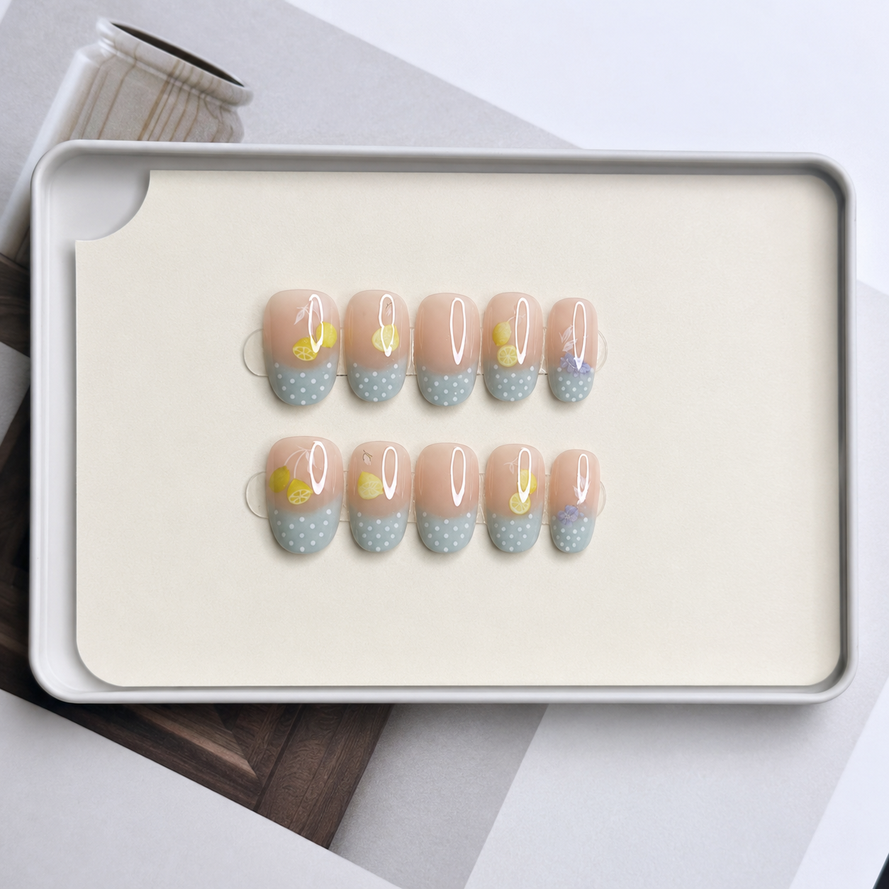 Perfume Lemon Ombre Press-On Nails product image
