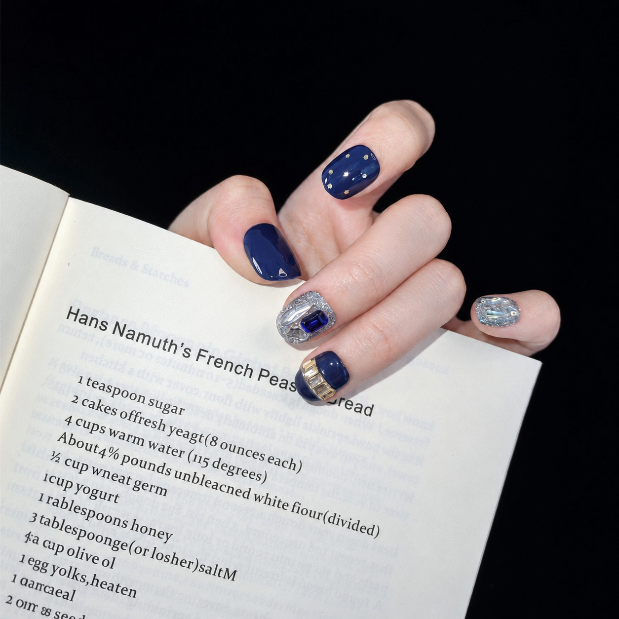 Deep Sea Star Navy Press-On Nails product image