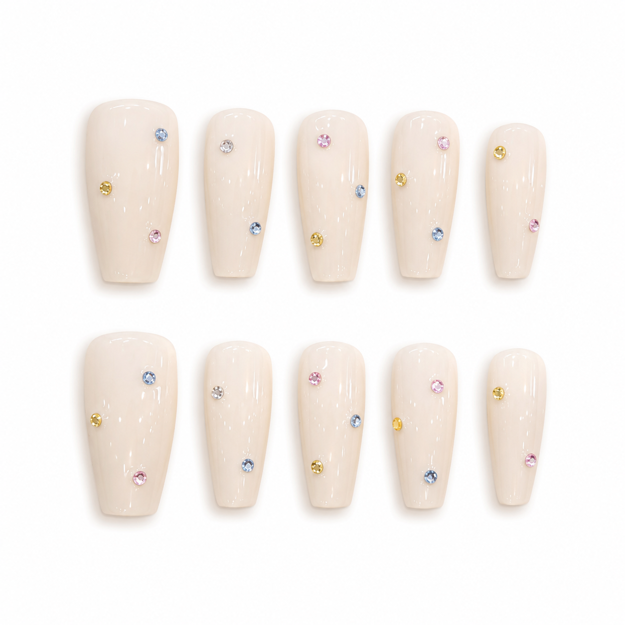 Minimalist White Cream Press-On Nails product image
