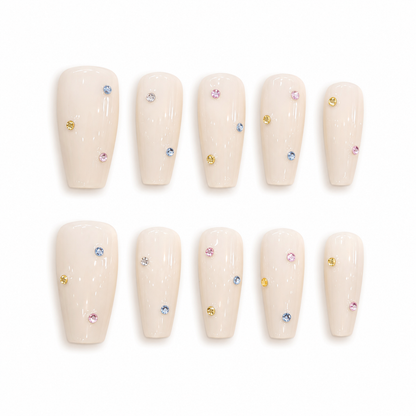 Minimalist White Cream Press-On Nails product image