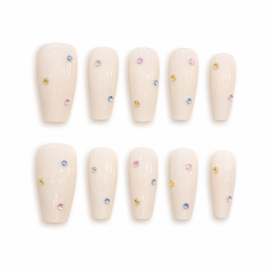 Minimalist White Cream Press-On Nails product image