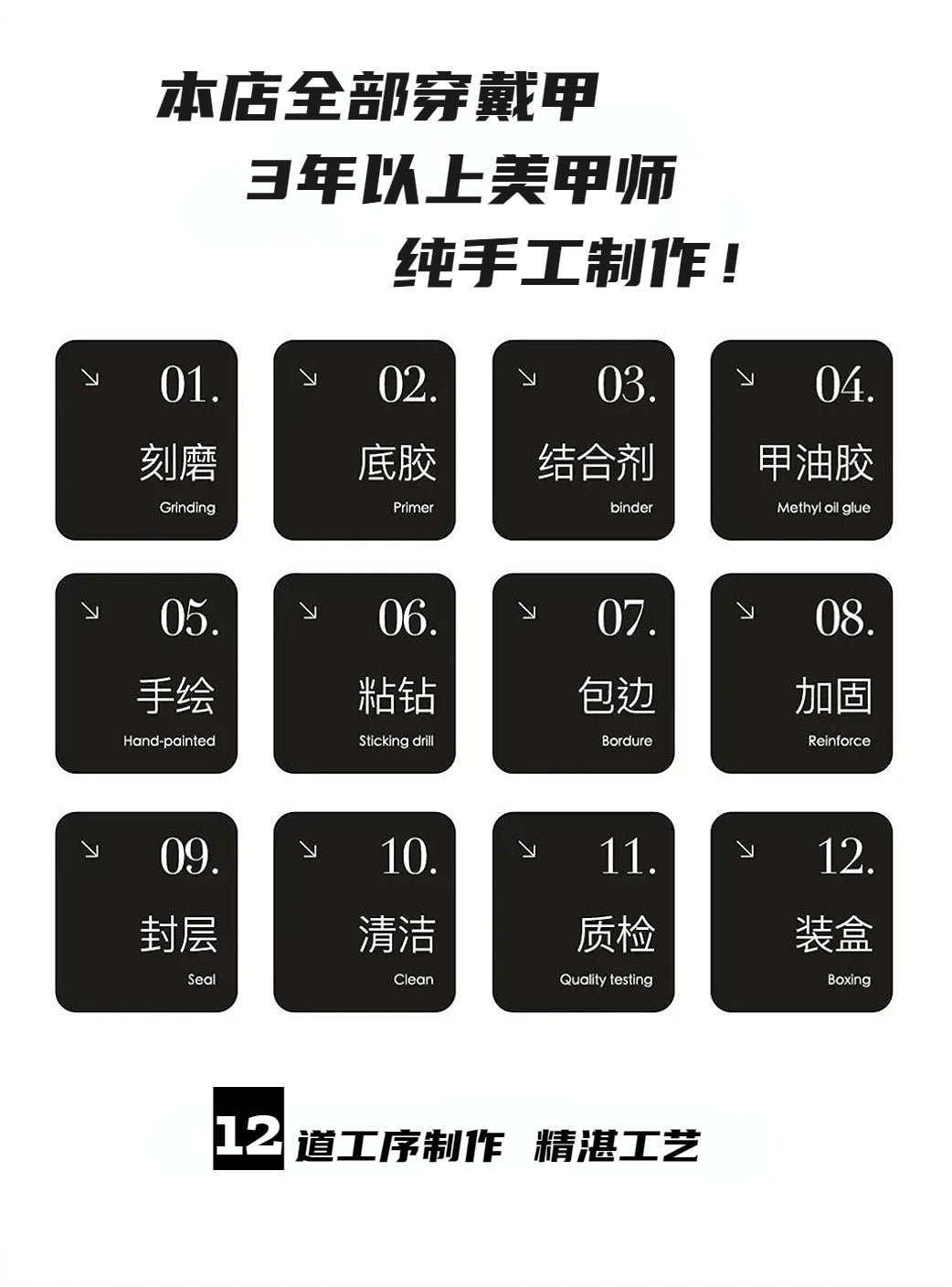 玻璃珠猫眼爆闪亮片氛围感纯手工穿戴甲手作美甲假指甲贴片短款